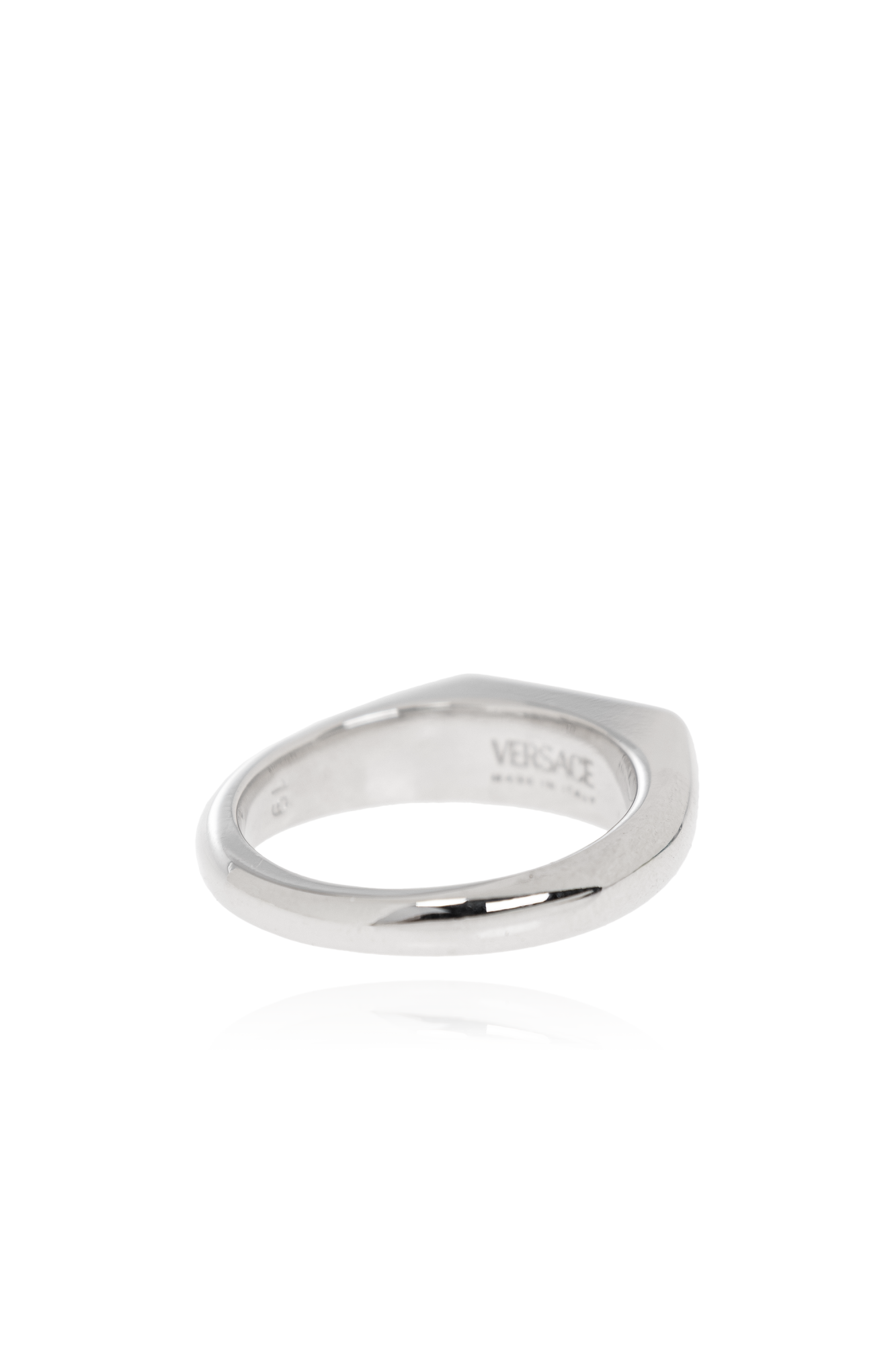 Silver Logo ring Versace - Vitkac France